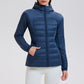 Slim and lightweight down jacket with hood