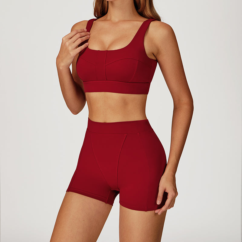 SPORTS BRA+High-waist shorts 2-PIECE SET
