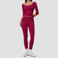 Wholesale Women's Mid-Sleeve Long Pants Yoga Set