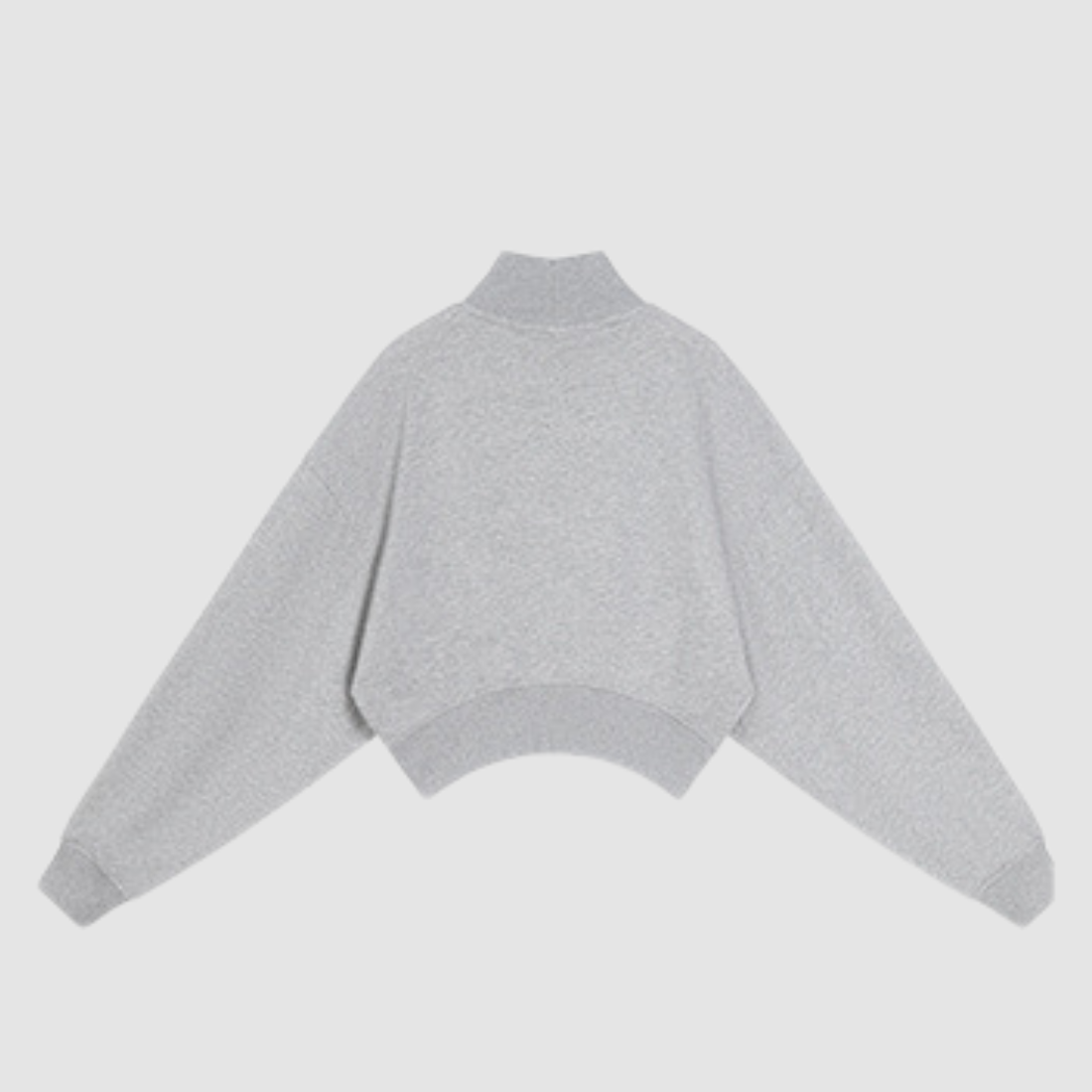 Wholesale Women’s Mock-Neck Boxy Sweatshirt – Relaxed Cotton Blend