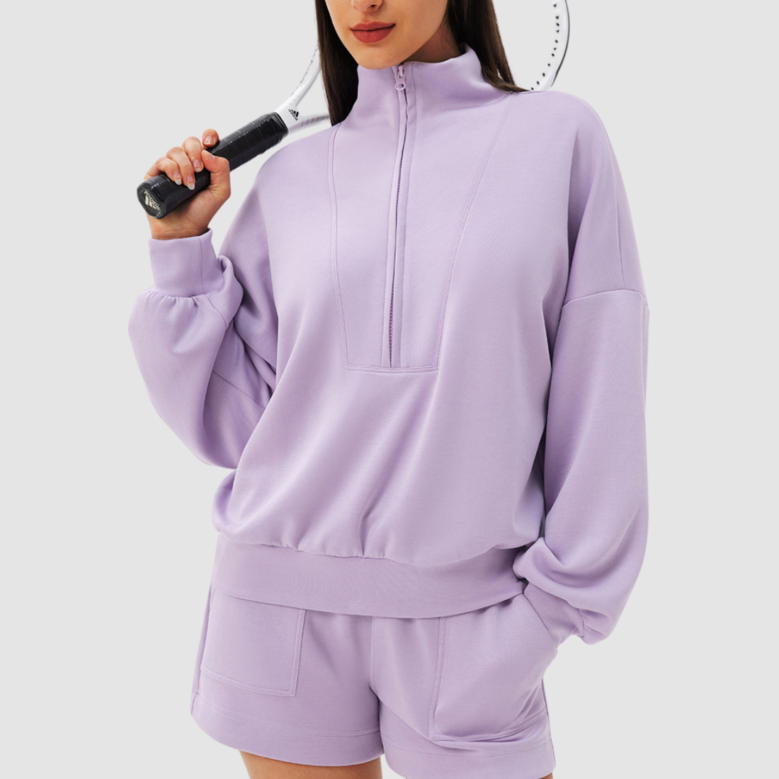 Wholesale Women's Loose Stand-Collar Modal Sports Top
