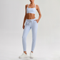 Wholesale Naked-Feel Open-Back Sports Bra & High-Waist Jogger Pants Set – Sculpting Yoga 2-Piece