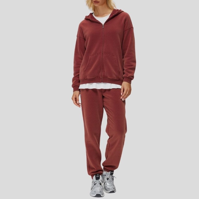 Batik Washed Fleece Hoodie & Jogger Set