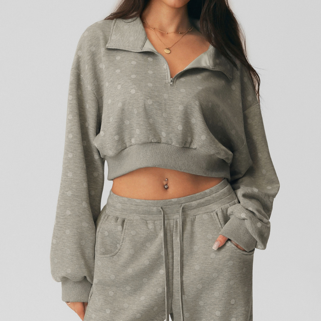 Wholesale Women's Half-Zip Pullover Sports Sweatshirt Hoodie Jacket