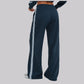 Wholesale High-Waisted Striped Sweatpants