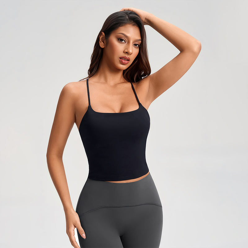 Wholesale elastic open-back tank top