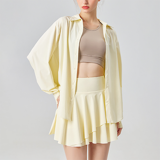 Wholesale UPF50+ Ice-Feel Sun Protection Cardigan – Lightweight Long Sleeve Yoga Cover-Up