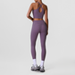 Wholesale Naked-Feel High-Waist Yoga Leggings Set – Racerback Sports Bra & Full-Length Pants