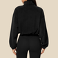 Wholesale Women's Activewear Fleece-Lined Stand-Collar Half-Zip Sweatshirt