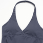 Wholesale Women's Halter Sports Bra & Full-Length Leggings Set – Seamless Peach-Lift Yoga Activewear