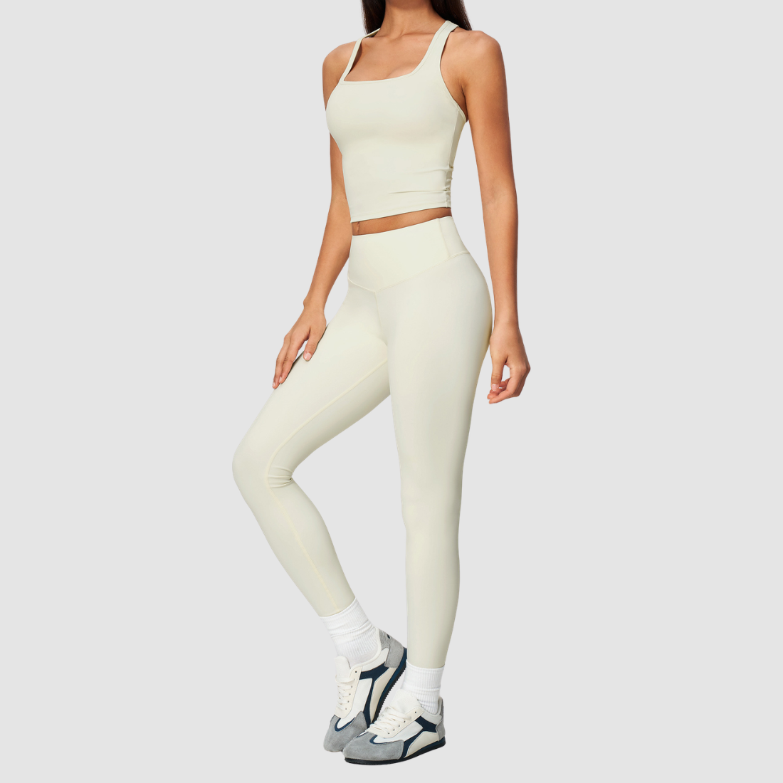 Wholesale Women's Nylon Spandex Pilates Set – Tank & Leggings
