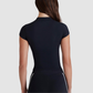 Wholesale Women's Zip-Up Short Sleeve Top & Shorts Set – Athletic Two-Piece