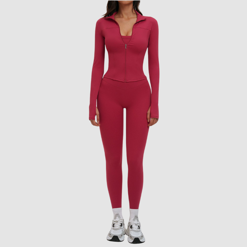 Wholesale spaghetti strap backless bra + leggings + jacket