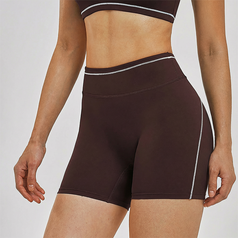 Wholesale high waisted contrasting sports shorts