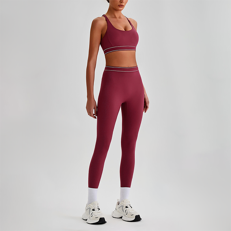 Wholesale Naked-Feel Sports Bra & High-Waist Biker Shorts Set – Quick-Dry Yoga 2-Piece set