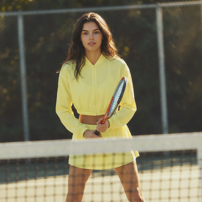 Wholesale Women's Ice-Cool Zip-Up Long Sleeve Jacket & Tennis Skirt Set – Quick-Dry Sun Protection