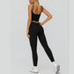 Sports vest with U-shaped+High-waisted slim-fit leggings 2-piece set