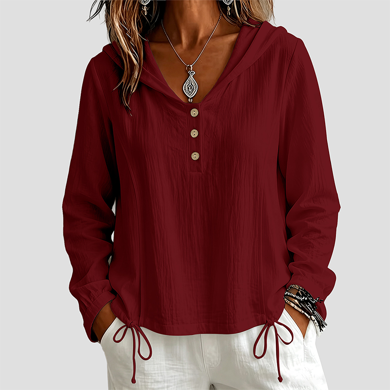 Wholesale Women's Fashion Casual Button Hooded Long Sleeve Shirt – European style fashion casual shirt