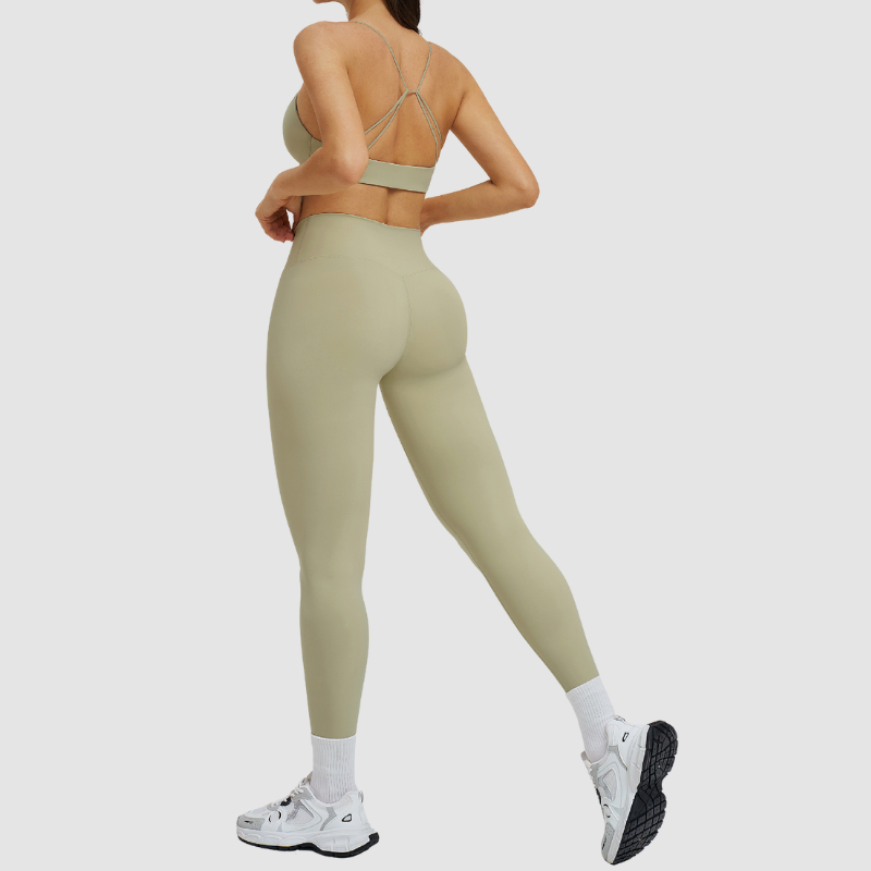 Wholesale sports bras + cross-waist leggings
