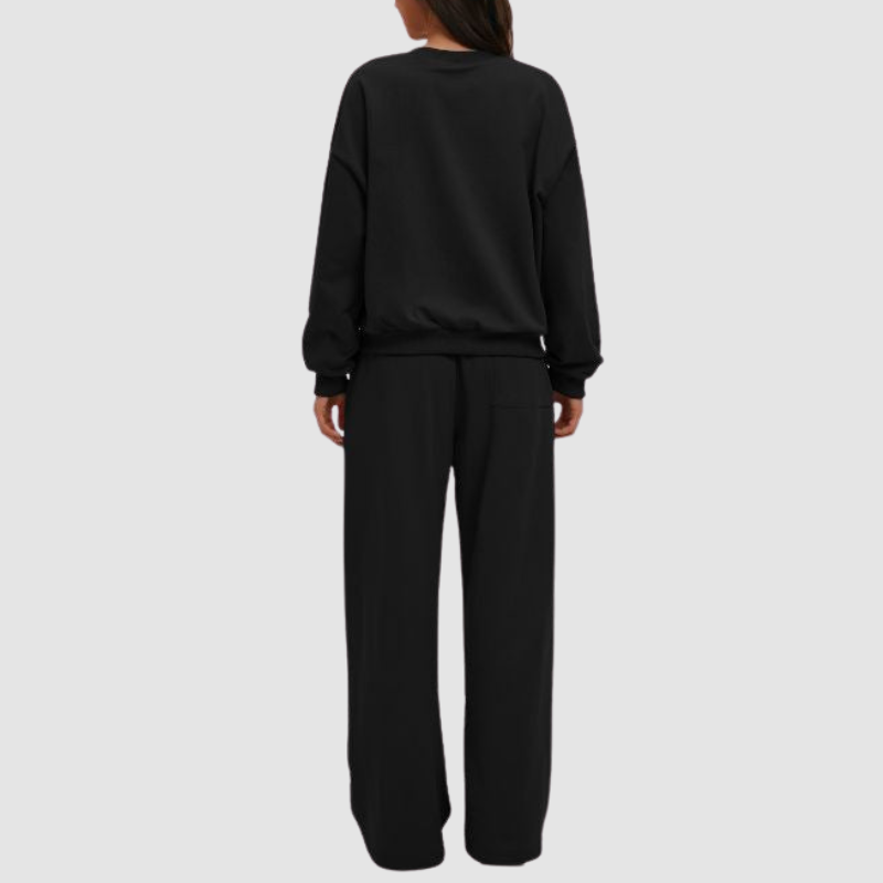 Wholesale loose round neck sweatshirt + loose sweatpants