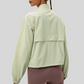 Women's Outdoor Windbreaker Loose Casual Yoga Jacket with Stand Collar