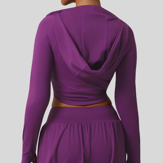 Wholesale Slim fit cropped long-sleeved yoga | Wonderxfans bulk activewear