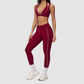 Wholesale Naked-Feel Stripe-Detail Sports Bra & High-Waist Leggings Set – Sculpting Yoga 2-Piece
