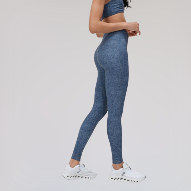 Wholesale denim-style high-waisted leggings