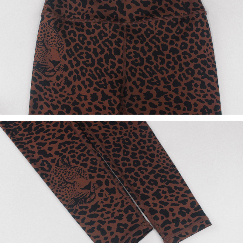 Wholesale leopard print sports bra + leggings