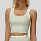 Two-piece contrasting sports tank top