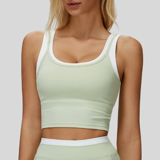 Wholesale Two-piece contrasting sports tank top | Wonderxfans bulk activewear