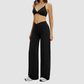Wholesale spaghetti strap bra + straight pants 2 piece set