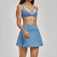Naked and beautiful back bra + anti glare two-piece skirt 2-piece set