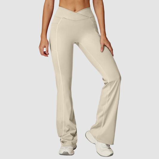 Wholesale women's solid color flared pants | Wonderxfans bulk activewear
