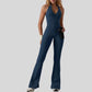 Jumpsuit with sleeveless back and hollow