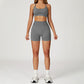 Quick-Drying Sports Bra + Butt-Lifting Shorts 2-Piece Set