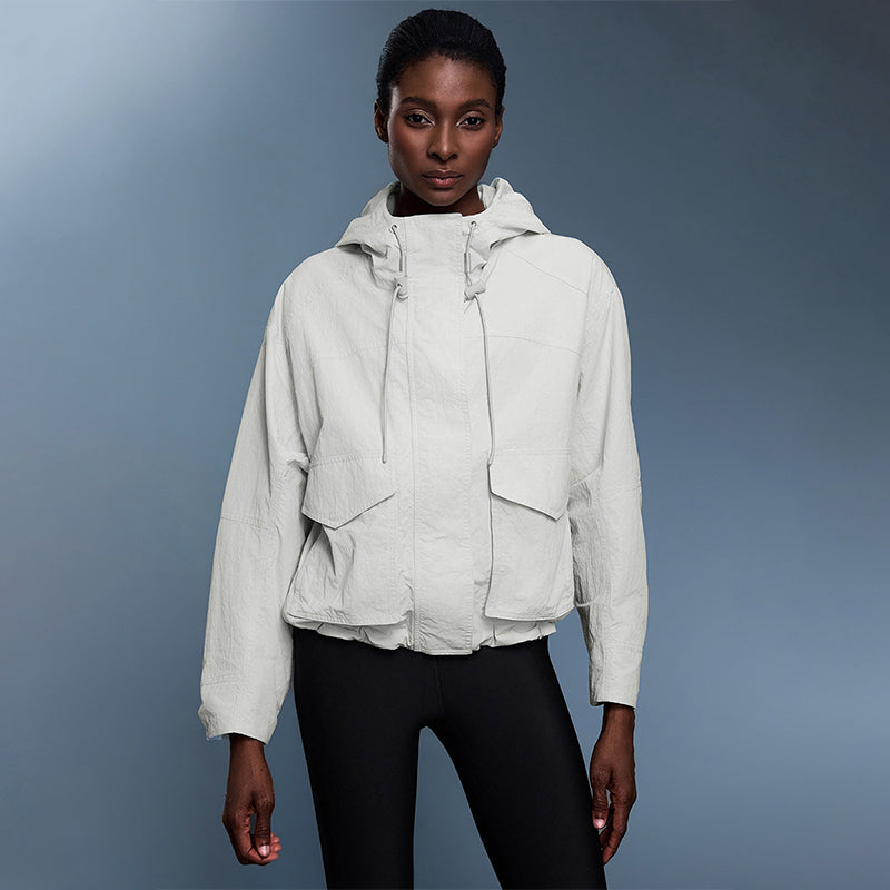 Durable Loose-Fit Cropped Windbreaker Jacket