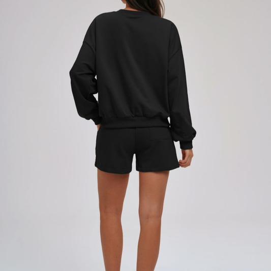 Wholesale loose round neck sweatshirt + | Wonderxfans bulk activewear