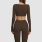 Wholesale Long Sleeve V-Neck Fashion Short | Wonderxfans bulk activewear