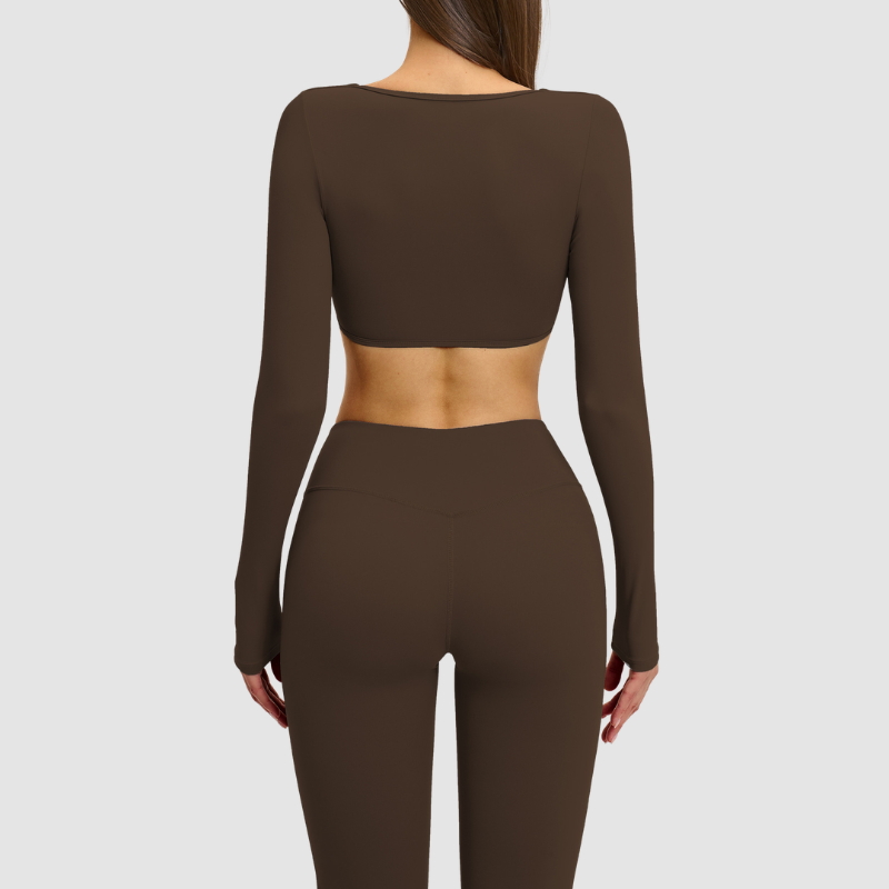 Wholesale Long Sleeve V-Neck Fashion Short | Wonderxfans bulk activewear