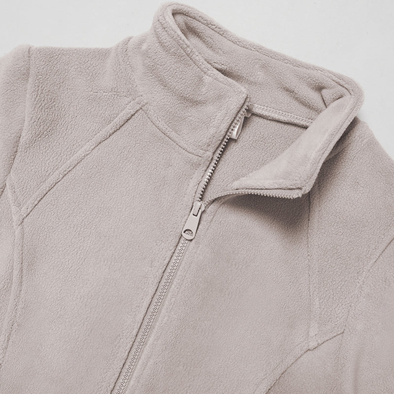 Shearling outdoor high-neck slim-fit warm jacket