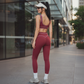 Contrasting Color Sports Bra + high waist leggings 2-piece set