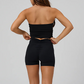 Wholesale Women's Halter Neck Yoga Set Crop Top & Shorts with Chest Pad
