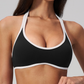 Wholesale Women's Halter Neck Sports Bra – Padded Moisture-Wicking Yoga Gym Fitness Bra