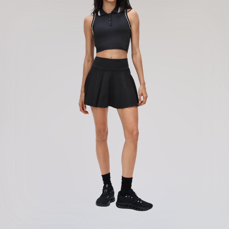 Wholesale athletic tank top + anti-exposure skirt