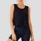 Wholesale Women's Open-Back Yoga Vest – Loose Breathable Gym Running Tank Top