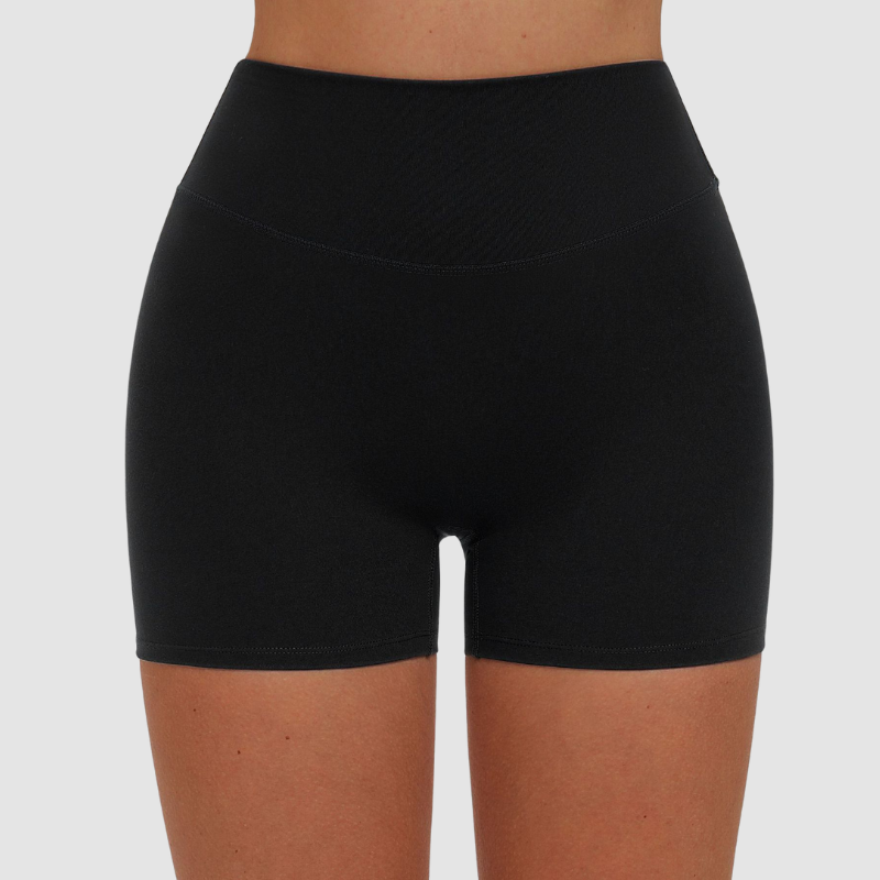 Wholesale solid color high-waisted tight shorts