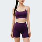 Wholesale Women's Seamless Yoga Set: Sports Bra & Biker Shorts – Butt-Lifting Breathable Pilates Training w/ Chest Pad