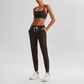Wholesale Naked-Feel Open-Back Sports Bra & High-Waist Jogger Pants Set – Sculpting Yoga 2-Piece