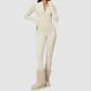 Wholesale Women's Fleece-Lined Yoga Overalls Sport Bodysuit